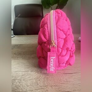Benefit cosmetics bag, hot pink, brand new